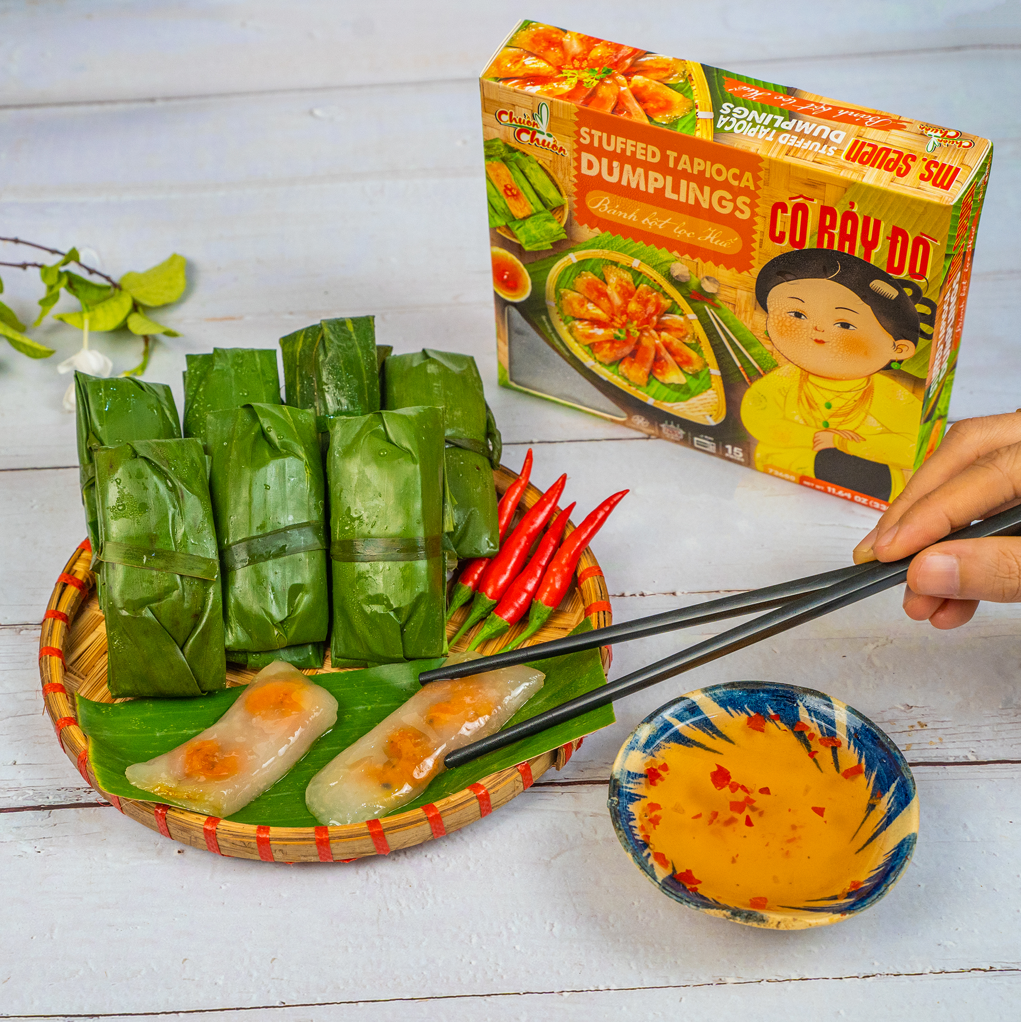 STUFFED TAPIOCA DUMPLINGS // Bánh bột lọc Huế - 73680