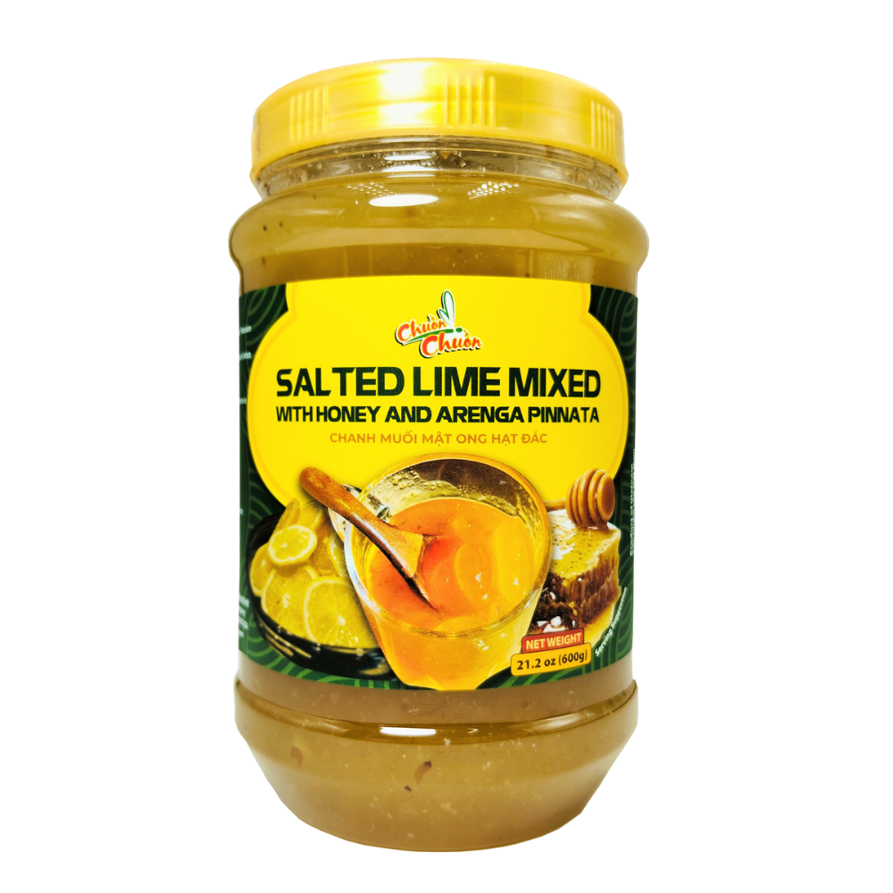 Salted Lime Mixed With Honey & Arenga Pinnata (Tắc Muối Mật Ong & Đường Thốt Nốt): A refreshing mixture of salted lime, honey, and Arenga pinnata sugar for a sweet-salty Vietnamese drink. Chuon Chuon Brand - powered by US Trading wholesale Asian Food distributor