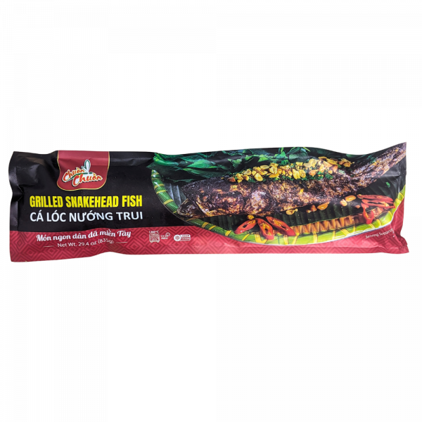 Grilled Snakehead Fish (Cá Lóc Nướng Trui): A rustic Vietnamese dish with smoky grilled snakehead fish, offering bold flavors and tender, chewy meat. Chuon Chuon Brand - powered by US Trading wholesale Asian Food distributor