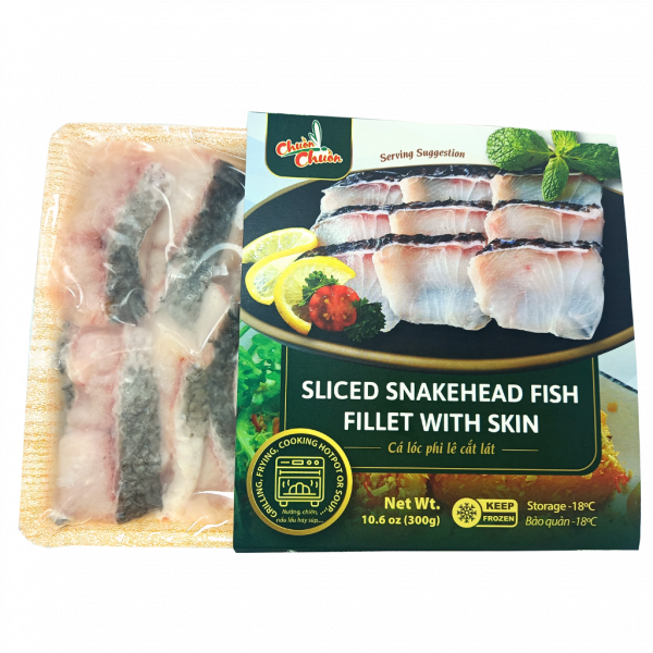 Sliced Snakedhead fish fillet (Cá Lóc Phi Lê Cắt Lát) Chuồn Chuồn brand Dragonfly