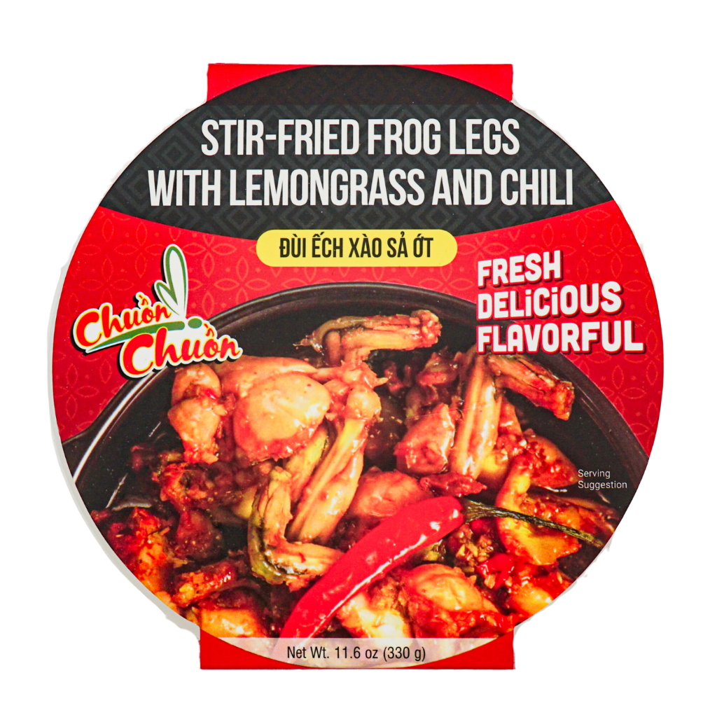 Stir fried frog leg with lemongrass and chili (Đùi ếch xào sả ớt) Chuồn Chuồn brand Dragonfly (1)