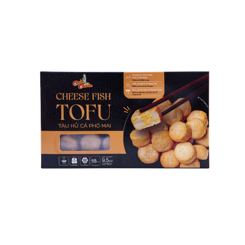 Malaysia Cheese Fish Tofu (Đậu Hũ Cá Phô Mai Malaysia): Soft, chewy fish tofu with a rich cheese flavor, perfect for hot pots or stir-fries, a favorite from Malaysia. Chuon Chuon Brand - powered by US Trading wholesale Asian Food distributor