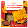Grilled Rice Paper With Shrimp Paste (Bánh Tráng Nướng Tôm Chua): Crispy grilled rice paper topped with shrimp paste, offering a crunchy and savory Vietnamese street food snack. Chuon Chuon Brand - powered by US Trading wholesale Asian Food distributor