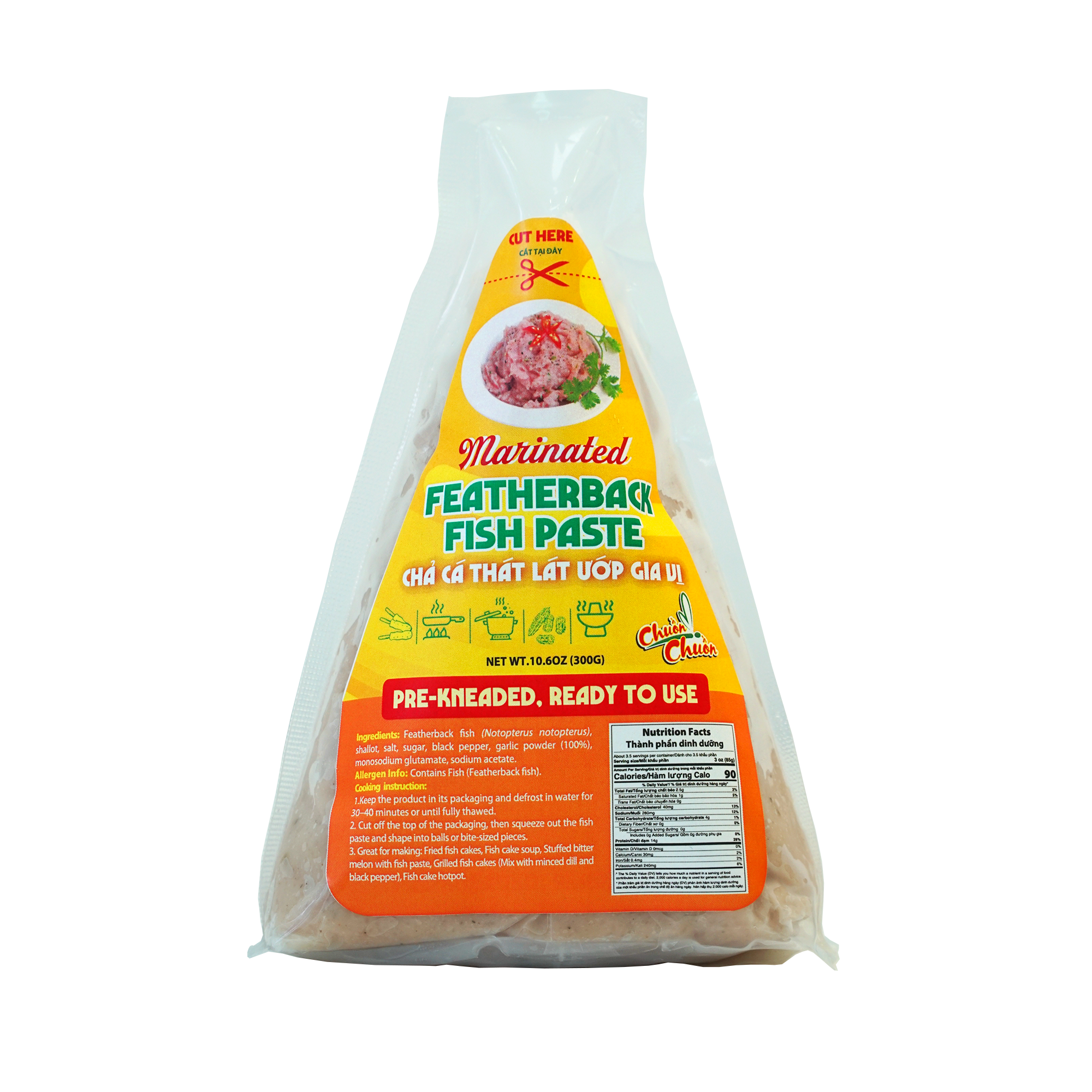 MARINATED FEATHERBACK FISH PASTE // Chả cá thát lát ướp gia vị – 71330