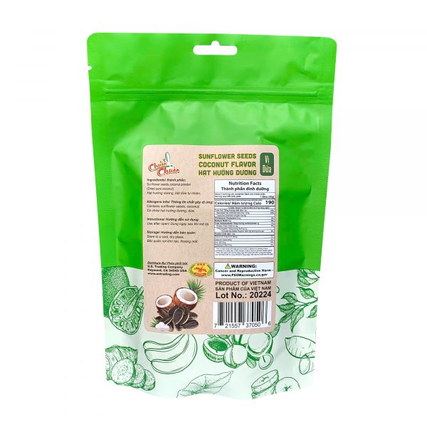 SUNFLOWER SEEDS COCONUT FLAVOR // Hạt hướng dương vị dừa - 37050