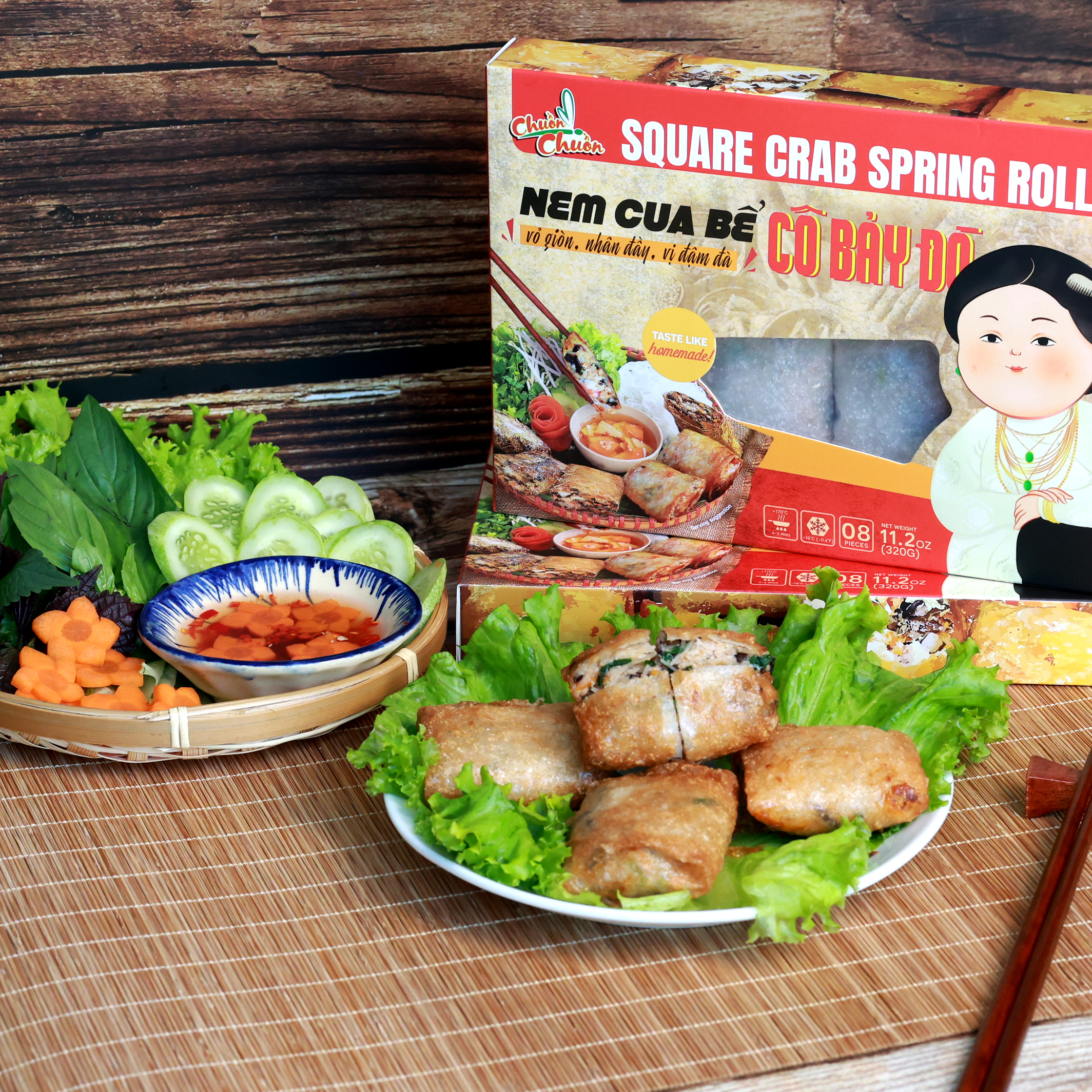 SQUARE CRAB SPRING ROLLS // Nem Cua Bể Cô Bảy Đò - 73621