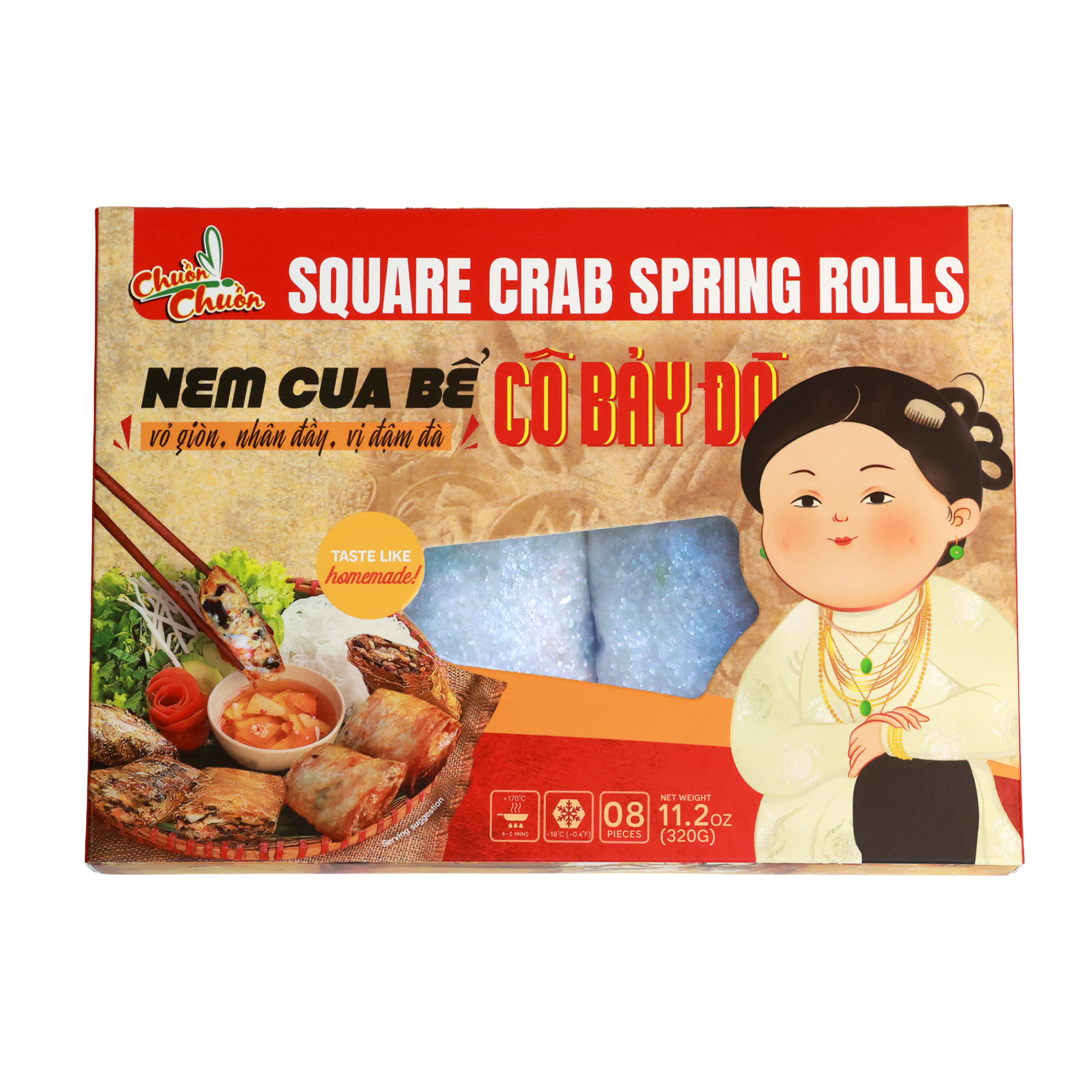 SQUARE CRAB SPRING ROLLS // Nem Cua Bể Cô Bảy Đò - 73621