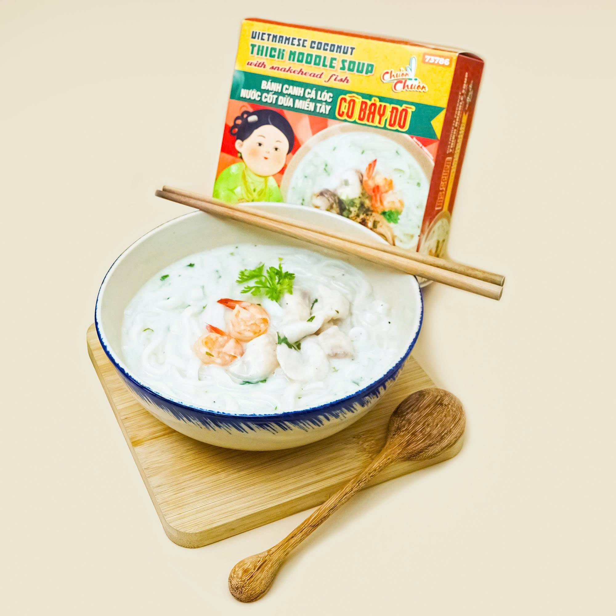 VIETNAMESE COCONUT THICK NOODLE SOUP WITH SNAKEHEAD FISH // Bánh Canh Cá Lóc Nước Cốt Dừa Miền Tây - Cô Bảy Đò - 73786